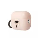 Karl Lagerfeld Etui ochronne na słuchawki Karl Lagerfeld KLAP2RUNIKP do Apple AirPods Pro 2 cover różowy/pink Silicone Karl Head 3D