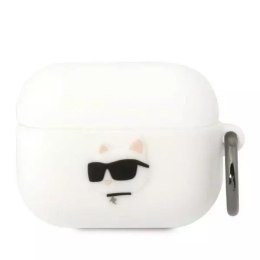 Karl Lagerfeld Etui ochronne na słuchawki Karl Lagerfeld KLAPRUNCHH do Apple AirPods Pro cover biały/white Silicone Choupette Head 3D