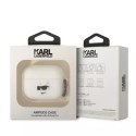 Karl Lagerfeld Etui ochronne na słuchawki Karl Lagerfeld KLAPRUNCHH do Apple AirPods Pro cover biały/white Silicone Choupette Head 3D