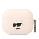 Karl Lagerfeld Etui ochronne na słuchawki Karl Lagerfeld KLAPRUNCHP do Apple AirPods Pro cover różowy/pink Silicone Choupette Head 3D
