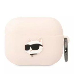 Karl Lagerfeld Etui ochronne na słuchawki Karl Lagerfeld KLAPRUNCHP do Apple AirPods Pro cover różowy/pink Silicone Choupette Head 3D