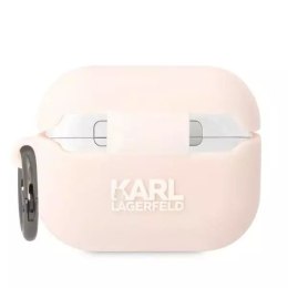 Karl Lagerfeld Etui ochronne na słuchawki Karl Lagerfeld KLAPRUNCHP do Apple AirPods Pro cover różowy/pink Silicone Choupette Head 3D