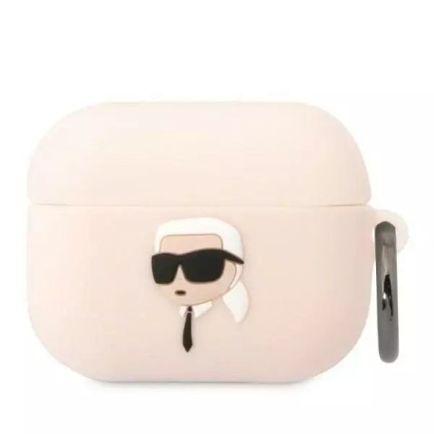 Karl Lagerfeld Etui ochronne na słuchawki Karl Lagerfeld KLAPRUNIKP do Apple AirPods Pro cover różowy/pink Silicone Karl Head 3D Karl Lagerfeld Etui ochronne na słuchawki Karl Lagerfeld KLAPRUNIKP do Apple AirPods Pro cover różowy/pink Silicone Karl Head 3D