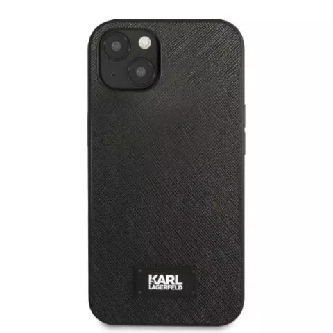 Karl Lagerfeld Etui ochronne na telefon Karl Lagerfeld KLHCP13MSFMP2K do Apple iPhone 13 6,1" hardcase czarny/black Saffiano Plaque Karl Lagerfeld Etui ochronne na telefon Karl Lagerfeld KLHCP13MSFMP2K do Apple iPhone 13 6,1" hardcase czarny/black Saffiano Plaque