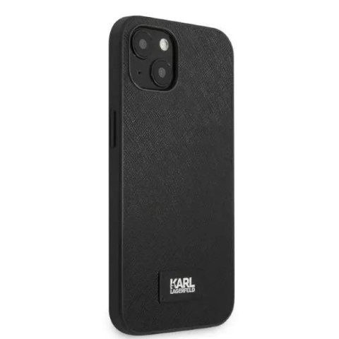Karl Lagerfeld Etui ochronne na telefon Karl Lagerfeld KLHCP13MSFMP2K do Apple iPhone 13 6,1" hardcase czarny/black Saffiano Plaque Karl Lagerfeld Etui ochronne na telefon Karl Lagerfeld KLHCP13MSFMP2K do Apple iPhone 13 6,1" hardcase czarny/black Saffiano Plaque