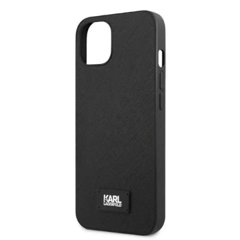 Karl Lagerfeld Etui ochronne na telefon Karl Lagerfeld KLHCP13MSFMP2K do Apple iPhone 13 6,1" hardcase czarny/black Saffiano Plaque Karl Lagerfeld Etui ochronne na telefon Karl Lagerfeld KLHCP13MSFMP2K do Apple iPhone 13 6,1" hardcase czarny/black Saffiano Plaque