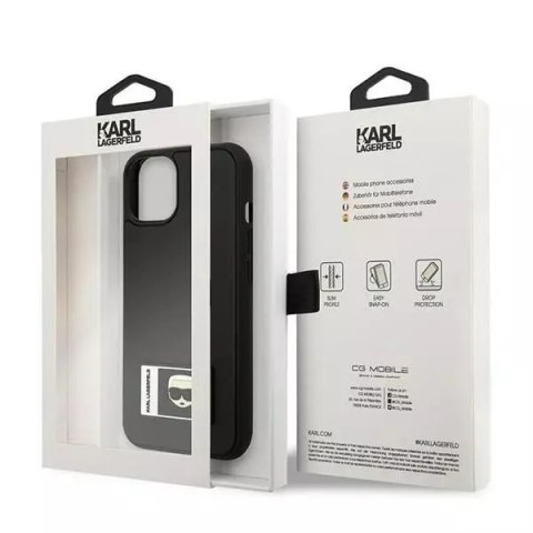 Karl Lagerfeld Etui ochronne na telefon Karl Lagerfeld KLHCP13S3DKPK do Apple iPhone 13 Mini 5,4" czarny/black hardcase Ikonik Patch Karl Lagerfeld Etui ochronne na telefon Karl Lagerfeld KLHCP13S3DKPK do Apple iPhone 13 Mini 5,4" czarny/black hardcase Ikonik Patch