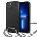 Karl Lagerfeld Etui ochronne na telefon Karl Lagerfeld KLHCP13SPMK do Apple iPhone 13 Mini 5,4" hardcase czarny/black Leather Textured and Chai