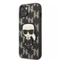 Karl Lagerfeld Etui ochronne na telefon Karl Lagerfeld KLHCP13SPMNIKBK do Apple iPhone 13 Mini 5,4" hardcase czarny/black Monogram Ikonik Patch
