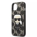 Karl Lagerfeld Etui ochronne na telefon Karl Lagerfeld KLHCP13SPMNIKBK do Apple iPhone 13 Mini 5,4" hardcase czarny/black Monogram Ikonik Patch