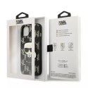 Karl Lagerfeld Etui ochronne na telefon Karl Lagerfeld KLHCP13SPMNIKBK do Apple iPhone 13 Mini 5,4" hardcase czarny/black Monogram Ikonik Patch