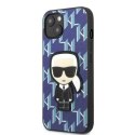 Karl Lagerfeld Etui ochronne na telefon Karl Lagerfeld KLHCP13SPMNIKBL do Apple iPhone 13 Mini 5,4" hardcase niebieski/blue Monogram Ikonik Pat