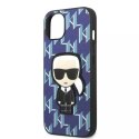 Karl Lagerfeld Etui ochronne na telefon Karl Lagerfeld KLHCP13SPMNIKBL do Apple iPhone 13 Mini 5,4" hardcase niebieski/blue Monogram Ikonik Pat
