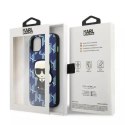 Karl Lagerfeld Etui ochronne na telefon Karl Lagerfeld KLHCP13SPMNIKBL do Apple iPhone 13 Mini 5,4" hardcase niebieski/blue Monogram Ikonik Pat