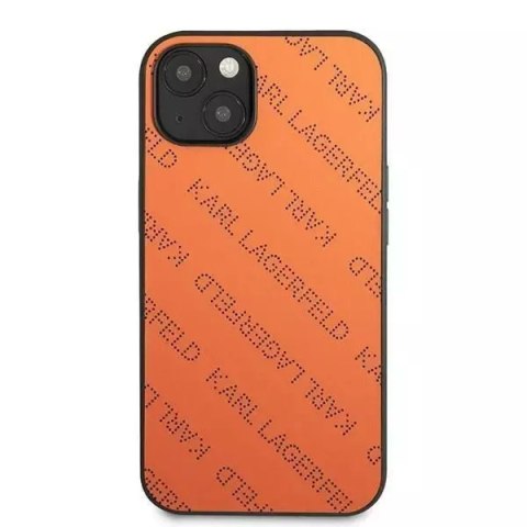 Karl Lagerfeld Etui ochronne na telefon Karl Lagerfeld KLHCP13SPTLO do Apple iPhone 13 Mini 5,4" hardcase pomarańczowy/orange Perforated Allove Karl Lagerfeld Etui ochronne na telefon Karl Lagerfeld KLHCP13SPTLO do Apple iPhone 13 Mini 5,4" hardcase pomarańczowy/orange Perforated Allove