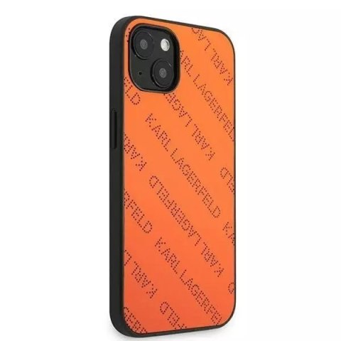 Karl Lagerfeld Etui ochronne na telefon Karl Lagerfeld KLHCP13SPTLO do Apple iPhone 13 Mini 5,4" hardcase pomarańczowy/orange Perforated Allove Karl Lagerfeld Etui ochronne na telefon Karl Lagerfeld KLHCP13SPTLO do Apple iPhone 13 Mini 5,4" hardcase pomarańczowy/orange Perforated Allove