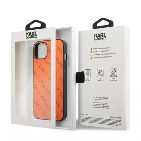 Karl Lagerfeld Etui ochronne na telefon Karl Lagerfeld KLHCP13SPTLO do Apple iPhone 13 Mini 5,4" hardcase pomarańczowy/orange Perforated Allove Karl Lagerfeld Etui ochronne na telefon Karl Lagerfeld KLHCP13SPTLO do Apple iPhone 13 Mini 5,4" hardcase pomarańczowy/orange Perforated Allove