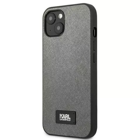 Karl Lagerfeld Etui ochronne na telefon Karl Lagerfeld KLHCP13SSFMP2DG do Apple iPhone 13 Mini 5,4" hardcase srebrny/silver Saffiano Plaque Karl Lagerfeld Etui ochronne na telefon Karl Lagerfeld KLHCP13SSFMP2DG do Apple iPhone 13 Mini 5,4" hardcase srebrny/silver Saffiano Plaque