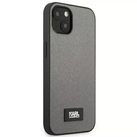Karl Lagerfeld Etui ochronne na telefon Karl Lagerfeld KLHCP13SSFMP2DG do Apple iPhone 13 Mini 5,4" hardcase srebrny/silver Saffiano Plaque Karl Lagerfeld Etui ochronne na telefon Karl Lagerfeld KLHCP13SSFMP2DG do Apple iPhone 13 Mini 5,4" hardcase srebrny/silver Saffiano Plaque