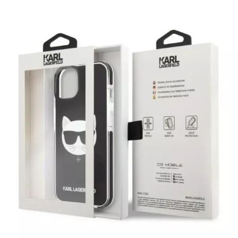 Karl Lagerfeld Etui ochronne na telefon Karl Lagerfeld KLHCP13STPECK do Apple iPhone 13 Mini 5,4" hardcase czarny/black Choupette Head Karl Lagerfeld Etui ochronne na telefon Karl Lagerfeld KLHCP13STPECK do Apple iPhone 13 Mini 5,4" hardcase czarny/black Choupette Head