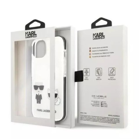 Karl Lagerfeld Etui ochronne na telefon Karl Lagerfeld KLHCP13STPEKCW do Apple iPhone 13 Mini 5,4" hardcase biały/white Karl&Choupette Karl Lagerfeld Etui ochronne na telefon Karl Lagerfeld KLHCP13STPEKCW do Apple iPhone 13 Mini 5,4" hardcase biały/white Karl&Choupette