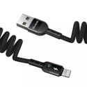 Mcdodo Kabel USB do Lightning, Mcdodo CA-6410, sprężynowy, 1.8m (czarny)