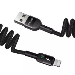 Mcdodo Kabel USB do Lightning, Mcdodo CA-6410, sprężynowy, 1.8m (czarny)