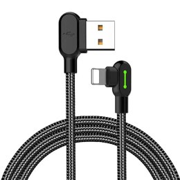 Mcdodo Kabel USB do Lightning kątowy Mcdodo CA-4671 LED, 1.2m (czarny)