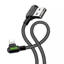 Mcdodo Kabel USB do Lightning kątowy Mcdodo CA-4671 LED, 1.2m (czarny)