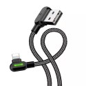 Mcdodo Kabel USB do Lightning kątowy Mcdodo CA-4674 LED, 0.5m (czarny)