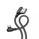 Mcdodo Kabel USB do USB-C kątowy Mcdodo CA-5280 LED, 0.5m (czarny)