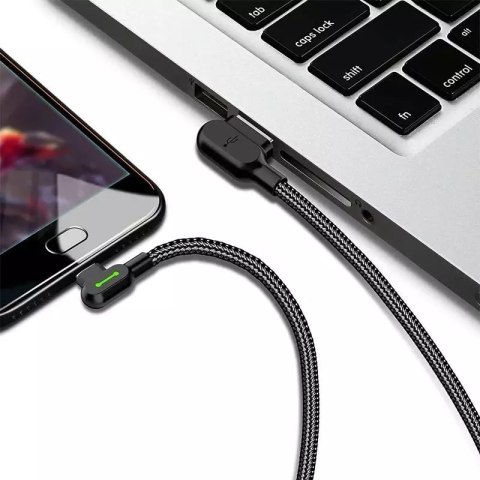 Mcdodo Kabel USB do USB-C kątowy Mcdodo CA-5280 LED, 0.5m (czarny) Mcdodo Kabel USB do USB-C kątowy Mcdodo CA-5280 LED, 0.5m (czarny)