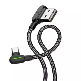 Mcdodo Kabel USB do USB-C kątowy Mcdodo CA-5280 LED, 1.8m (czarny)