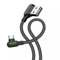 Mcdodo Kabel USB do USB-C kątowy Mcdodo CA-5280 LED, 3m (czarny)