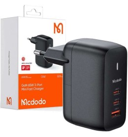 Mcdodo Ładowarka sieciowa GaN 65W Mcdodo CH-0291 2x USB-C, USB-A (czarna)