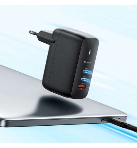 Mcdodo Ładowarka sieciowa GaN 65W Mcdodo CH-0291 2x USB-C, USB-A (czarna) Mcdodo Ładowarka sieciowa GaN 65W Mcdodo CH-0291 2x USB-C, USB-A (czarna)
