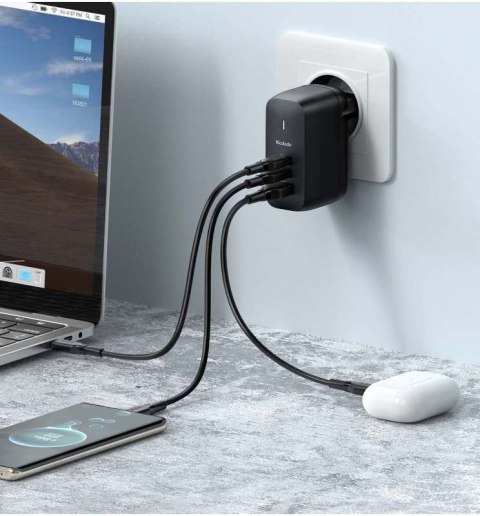 Mcdodo Ładowarka sieciowa GaN 65W Mcdodo CH-0291 2x USB-C, USB-A (czarna) Mcdodo Ładowarka sieciowa GaN 65W Mcdodo CH-0291 2x USB-C, USB-A (czarna)