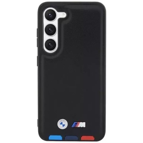 BMW Etui BBMW do Samsung Galaxy S23+ Plus Leather Stamp Tricolor czarny BMW Etui BBMW do Samsung Galaxy S23+ Plus Leather Stamp Tricolor czarny