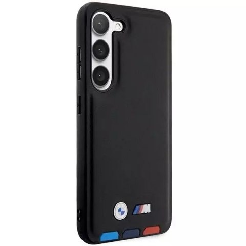 BMW Etui BBMW do Samsung Galaxy S23+ Plus Leather Stamp Tricolor czarny BMW Etui BBMW do Samsung Galaxy S23+ Plus Leather Stamp Tricolor czarny