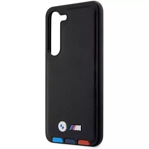 BMW Etui BBMW do Samsung Galaxy S23+ Plus Leather Stamp Tricolor czarny BMW Etui BBMW do Samsung Galaxy S23+ Plus Leather Stamp Tricolor czarny