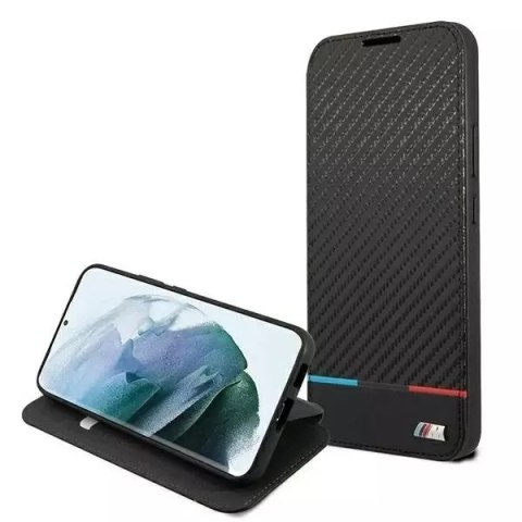 BMW Etui BMW BMBKS22MPUCARTCBK do Galaxy S22+ S906 bookcase M Collection Triangles czarny/black BMW Etui BMW BMBKS22MPUCARTCBK do Galaxy S22+ S906 bookcase M Collection Triangles czarny/black