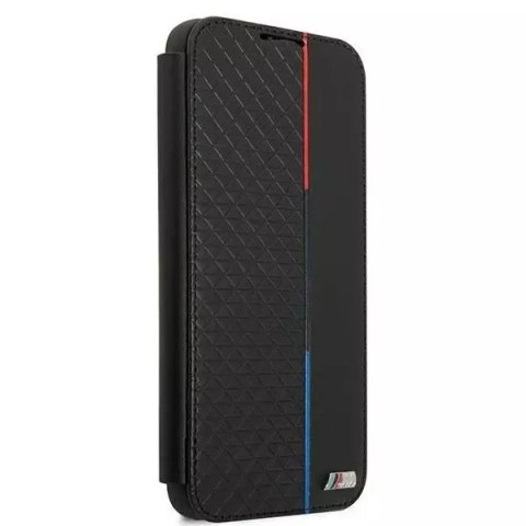 BMW Etui BMW BMBKS22MTRTBK do Galaxy S22+ S906 bookcase M Collection Triangles czarny/black BMW Etui BMW BMBKS22MTRTBK do Galaxy S22+ S906 bookcase M Collection Triangles czarny/black