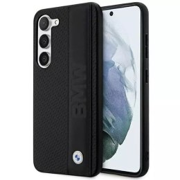 BMW Etui BMW do Samsung Galaxy S23 HardCase Leather Textured & Stripe czarny