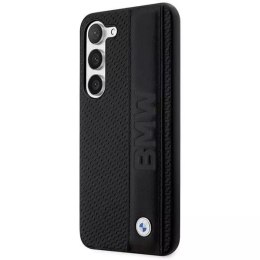 BMW Etui BMW do Samsung Galaxy S23 HardCase Leather Textured & Stripe czarny