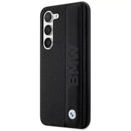BMW Etui BMW do Samsung Galaxy S23+ Plus HardCase Leather Textured & Stripe czarny