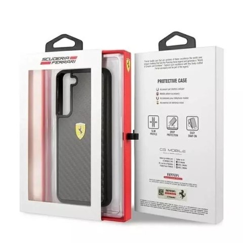 Ferrari Etui Ferrari FEHCS22MFCAK do Galaxy S22+ S906 hardcase On Track Real Carbon czarny/black Ferrari Etui Ferrari FEHCS22MFCAK do Galaxy S22+ S906 hardcase On Track Real Carbon czarny/black