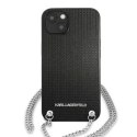 Karl Lagerfeld Etui Karl Lagerfeld KLHCP13MPMK do iPhone 13 6,1" hardcase Leather Textured and Chain