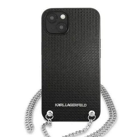 Karl Lagerfeld Etui Karl Lagerfeld KLHCP13MPMK do iPhone 13 6,1" hardcase Leather Textured and Chain Karl Lagerfeld Etui Karl Lagerfeld KLHCP13MPMK do iPhone 13 6,1" hardcase Leather Textured and Chain