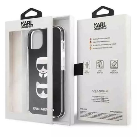 Karl Lagerfeld Etui Karl Lagerfeld KLHCP13MTPE2TK do iPhone 13 6,1" hardcase Karl&Choupette Head Karl Lagerfeld Etui Karl Lagerfeld KLHCP13MTPE2TK do iPhone 13 6,1" hardcase Karl&Choupette Head