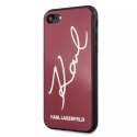 Karl Lagerfeld Etui ochronne na telefon Karl Lagerfeld KLHCI8DLKSRE do Apple iPhone 7/8/ SE 2020/2022 czerwony/red hard case Signature Glitter